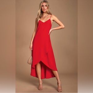 NWT Lulu’s Sweet Surprise Ted Maxi High-low Dress SzM